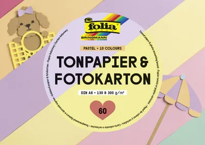 Obrázek produktu pro folia 6604 folia Blok barevného papíru a fotokartonu PASTEL, A6, 60 listů