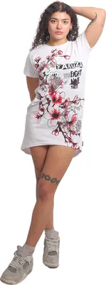 Zdjęcie produktu dla Sukienka damska Yakuza Hanami Urban T-Shirt, biała, 3XL