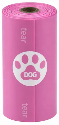 Produktbild von WELLHAUS Hundekotbeutel 15 Stk Rolle Rosa PE reissfest hygienisch