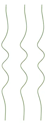 Image de Tuteur pour tomates - Tige en spirale - 55 cm - Métal - Lot de 3 - Vert clair