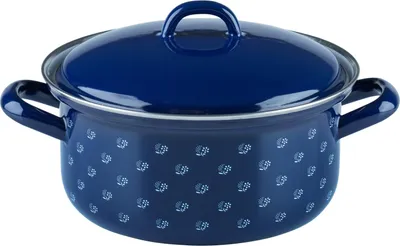 Produktbild von Riess Kasserolle Country mit Deckel Ø18cm 1,5 Liter Dirndlblau Emaille Induktion
