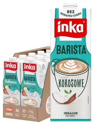 Zdjęcie produktu dla Inka Barista Kokosdrink 10 x 1L - idealny do przygotowywania pianki, wegański i bez laktozy