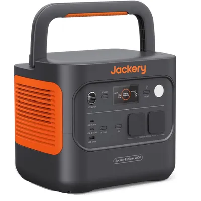 Produktbild von Jackery E2000 v2 tragbare Powerstation, LiFePO4 Akku, 2042Wh/2200W Solargenerator (Max 4400W), Schnellladung von 0-80% in 52 Min für Notfall, Camping