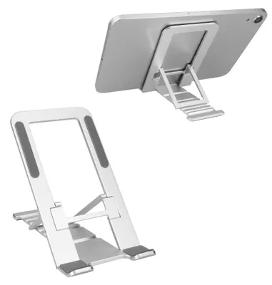 Produktbild von kwmobile Tabletständer für Portable Monitor / Tablet Halter - Aluminium Tablet Halterung verstellbar - Handyhalterung kompakt - portabler Monitor