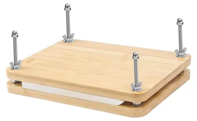 Bambus-Buchbindepresse 29,9 x 19,8 cm, tragbar, mit Schrauben