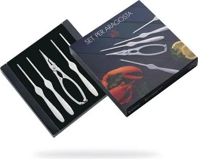 Produktbild von Premax Optima Hummerbesteck-Set - 5-teiliges Edelstahl Lobsterbesteck aus Italien