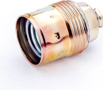 Immagine prodotto di Portalampada E27 ottone metallo ottonato, Ø 39 mm, altezza 60 mm, ottone