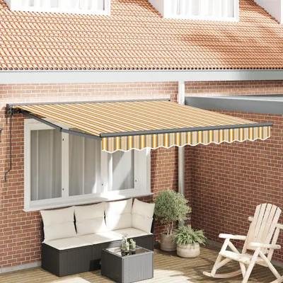 Image de vidaXL Cadre de store jaune et gris 300 x 250 cm