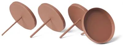 Produktbild von Novaliv 4x Kerzenpick flach 8cmROST Kerzenpick Metall rund für Adventskranz Kerzenständer Kerzenpin Weihnachten Kerzenhalter Kerzentülle Adventskerzenhalter Kerzenteller zum Stecken