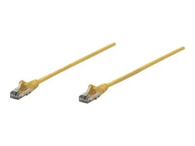 Produktbild von INTELLINET Netzwerkkabel Cat6 U/UTP 1m gelb CCA RJ-45 Stecker / RJ-45 Stecker vergoldete Kontakte