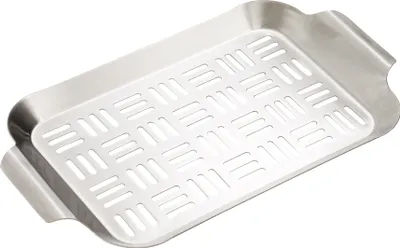 Produktbild von Dehner Gemüsepfanne für Grill, ca. 28 x 19 x 1.5 cm, Edelstahl, silber