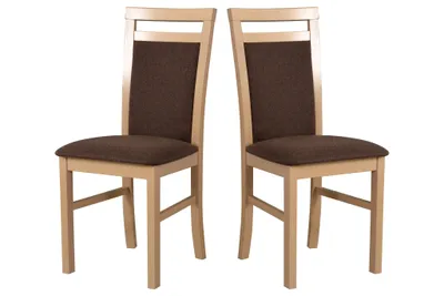 Image de Chaise de salle à manger, bois chêne massif Chaise Chaise de cuisine - Set 2x MILANO 5 sonoma