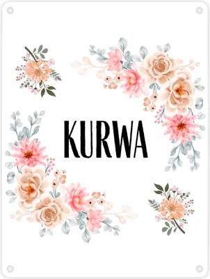 Produktbild von Kurwa Metallschild in 15x20 cm
