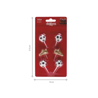 Immagine prodotto di Candele per torta pallone da calcio e calcio 6pz