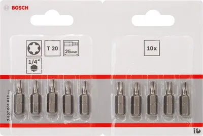 Produktbild von Schrauberbit Extra-Hart T20, 25 mm, 10er-Pack