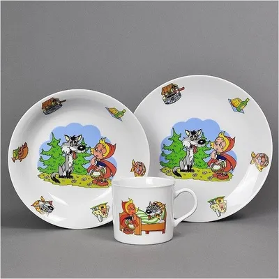Immagine prodotto di Set da pranzo per bambini 3 pezzi in porcellana KARKULKA