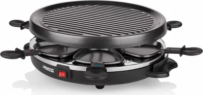 Produktbild von Princess 162725 Raclette 6 Grill Party, 6 Person(en), Schwarz, Rund, 300 x 300 mm, 800 W, 230 V