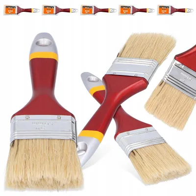 Produktbild von Polax Flache Pinsel 50 mm Set 5 Stück Farb- und Lackierpinsel