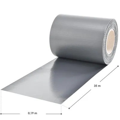 Zdjęcie produktu dla Paski osłonowe z PVC do ogrodzeń z podwójnych prętów marki Juskys – 35 m x 19 cm – jasnoszary