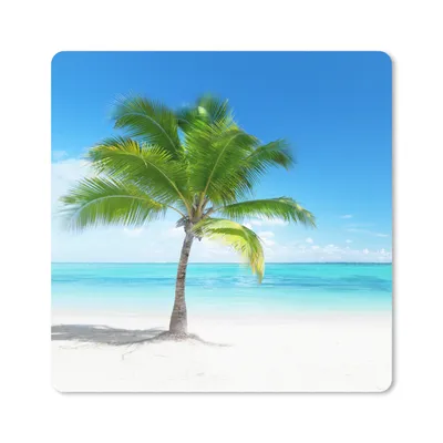 Produktbild von MuchoWow® Mauspad Mousepad Palme - Strand - Meer - Sommer 30x30 cm - Mousepads - Maus Mat - Pad - Mausunterlage - Gaming