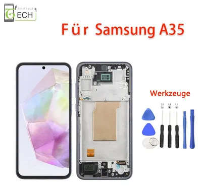 Produktbild von Für Samsung Galaxy A35 SM-A356B LCD Display (OLED) mit Rahmen + Werkzeuge