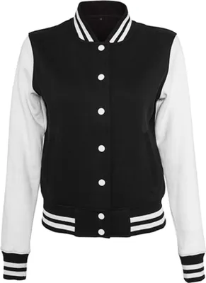 Produktbild von Build Your Brand Damen College-Sweatjacke RW5672 (XL) (Schwarz/Weiß)