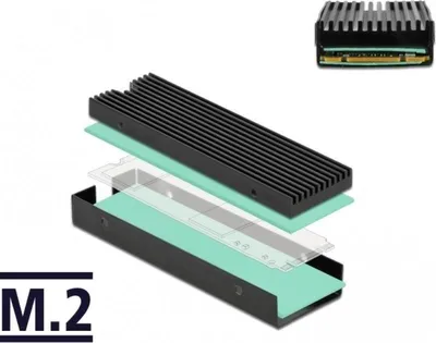 Produktbild von DELOCK Kühlkörper für M.2 SSD 2280 schwarz