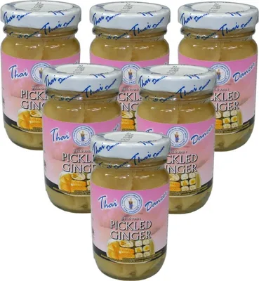 Produktbild von THAI DANCER Sushi Ingwer (6x 100g/ 50g ATG) | Eingelegter Ingwer | Pickled Ginger