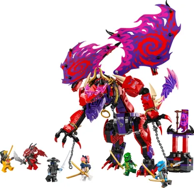 Produktbild von LEGO NINJAGO Chaosdrache Donnerzahn - Spielzeug mit 6 Ninja Minifiguren - Rollenspiel Bauset für Jungen und Mädchen ab 8 Jahren - Geschenke für Fans der TV-Serie Aufstieg der Drachen 71832