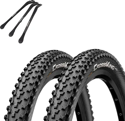Immagine prodotto di 2 pneumatici Continental Cross King Wire per bicicletta MTB neri 29 x 2,30 (58-622)"  + leva per pneumatici