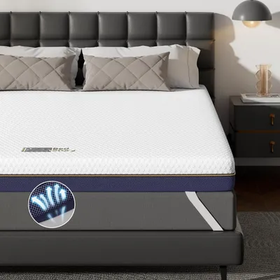 Immagine prodotto di Materasso topper in gel con memory foam, 120x200 cm, traspirante