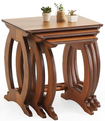 Image de Table d'appoint moderne en bois, couleur marron, confortable, pratique et idéale pour le salon