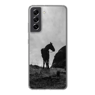 Produktbild von MuchoWow® Handyhülle Schutzhülle Hülle für Samsung Galaxy S21 FE Pferd - Wolken - Wiese Silikon Softcase Handy Hülle - Mobiltelefonhülle