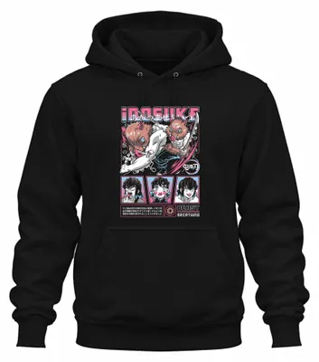 Immagine prodotto di Inosuke Kimetsu no Yaiba Maschera di cinghiale Regalo Anime Felpa con cappuccio unisex, Nero, 3XL