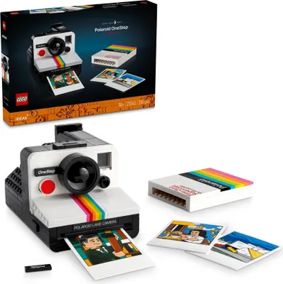 Produktbild von LEGO Ideas Polaroid OneStep SX-70 Kamera-Set für Erwachsene, Sammlerstück mit authentischen Details, kreative Beschäftigung, Fotografie-Geschenke für Männer, Frauen, Ihn, Sie & Teenager 21345