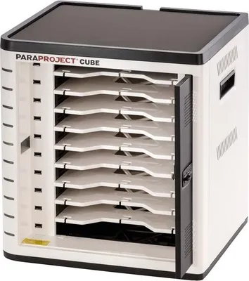 Image de Parat Cube U10, support multimédia, noir, blanc, ABS (acrylonitrile-butadiène-styrène), acier, tablette, 29,5 cm (11,6"), serrure à combinaison