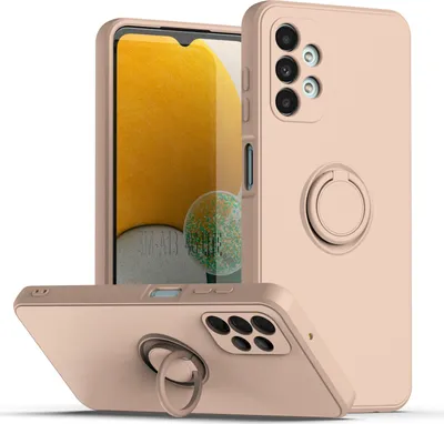 Produktbild von Samsung A13 4G Handyhülle, Ring Halter Ständer Kratzfeste Weiche Silikon schutzhülle für Samsung Galaxy A13 4G Pink