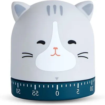 Image de Minuteur mécanique à compte à rebours pour chats - 1 pièce - 67 x 60 x 60 mm - Motif « maison de chat »