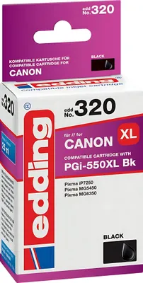 Image de edding Cartouche d'encre EDD-320 noire Canon PGI-550XL