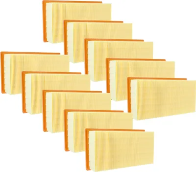 Produktbild von vhbw 10x Flachfaltenfilter L - M kompatibel mit Kärcher NT 22/1 Ap BP, NT 14/1 Eco Te Adv L, NT 14/1 Eco Te Adv Nass-/Trockensauger Staubsauger