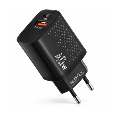 Produktbild von 40W USB-C GaN Ladegerät - Dual-Port Schnellladeadapter (40W USB-C & USB-A QC) für Samsung, Xiaomi, Smartphone, Tablet & mehr