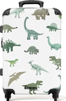 Obrázek produktu pro NoBoringSuitcases.com® - Dětský kufr pro chlapce - Dětský kufr Boy Dino - 20 kg zavazadloKufr střední 67x43x25 cm, 72L,