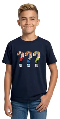 Produktbild von Spreadshirt Die Drei Fragezeichen Kids Silhouetten Teenager T-Shirt, 134/146 (9-11 Jahre), Navy