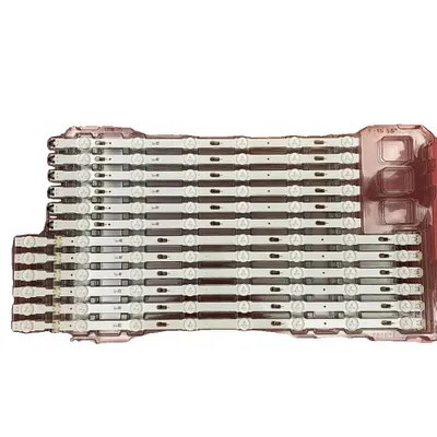 Produktbild von LED-Hintergrundbeleuchtungsstreifen, Kupfermaterial, 1128 mm Länge, 14 LEDs, kompatibel mit UE55 Serienmodellen, 12 Stück Set