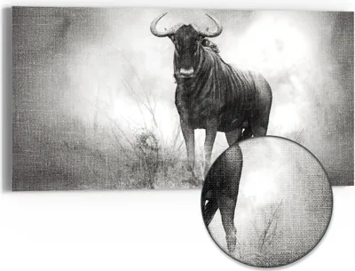Produktbild von DEQORI Hybrid Leinwand Bild 60x30 cm 'Regenwächter' Wandbild Glas flach modern