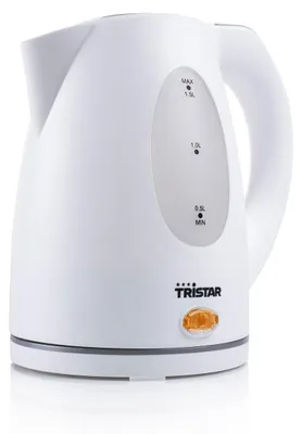 Imagen del producto de Tristar WK-1324, 1,5 litros, 2000 W, Blanco, Plástico, Indicador de nivel de agua, Protección contra sobrecalentamiento