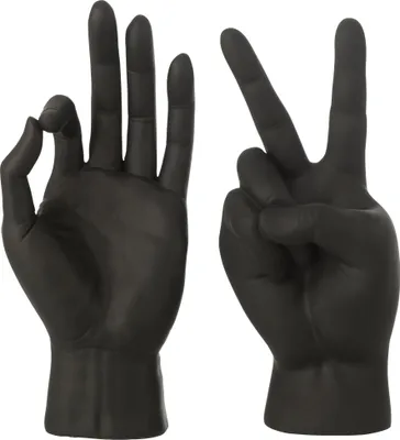 Produktbild von J-Line Figur Zeichensprache Polyresin Schwarz Sortiert 2