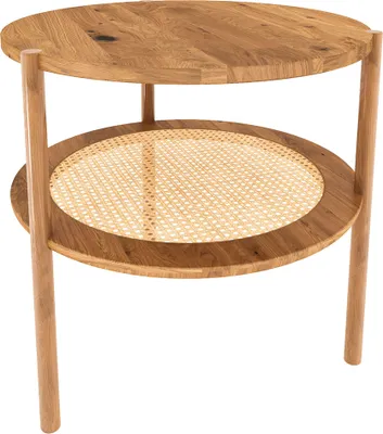 Produktbild von Couchtisch rund 50 cm, Eiche massiv geölt, PORI-165