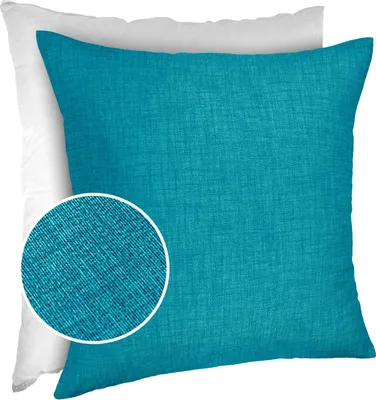 Produktbild von Dekokissenbezug MrJack Uni Türkis 40x40cm Einfarbig Leinenoptik Sofakissen mit Reißverschluss