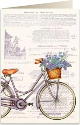 Image de Carnet B6 + enveloppe 5973 Bicyclette et fleurs